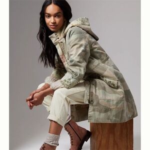 Anthropologie Pilcro Mason Camo Utility Coat